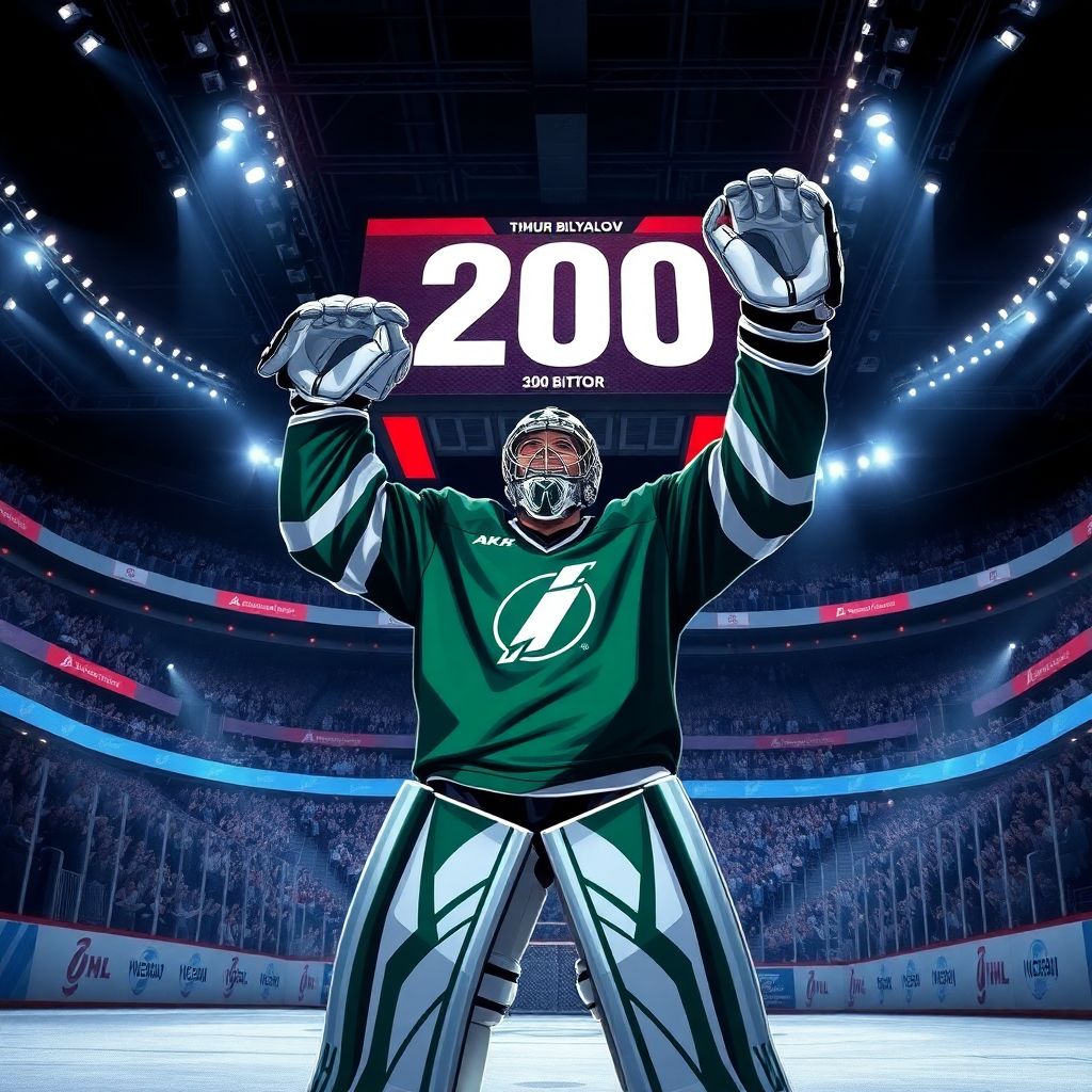Билялов оформил 200 побед в КХЛ и закрепил исторический статус вратаря «Ак Барса»